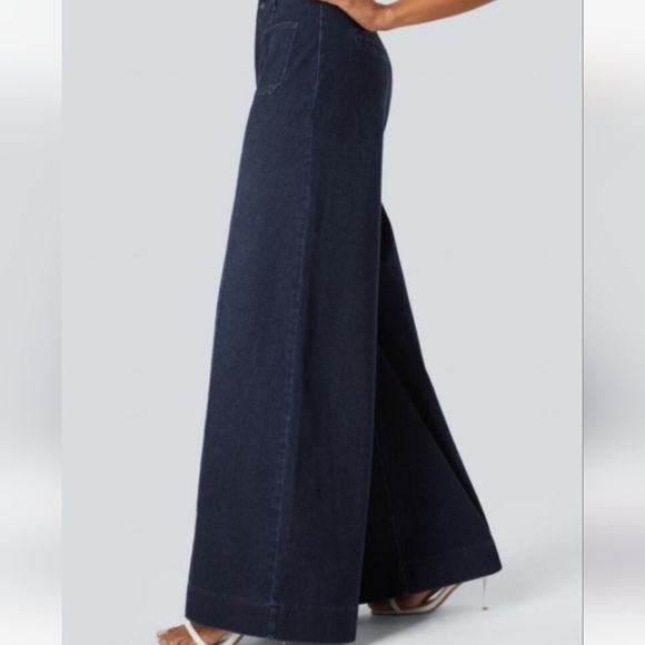 HALARA NEW Flex High Waisted Wide Leg Stretch Denim Jeans Size M - Picture 5 of 8